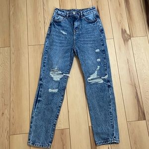 Distressed Mom Jeans